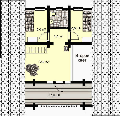 The project of Apartment house D95.  First  floor plan.