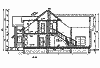 The  house project D250 . Section plan 1.